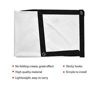 BAFOVY Hoja de Pantalla de 16:9, Pantalla de Proyección Blanca Plegable Portátil sin Arrugas con Borde Negro para Películas de Camping en Interiores y Exteriores de 120 Pulgadas (120 Pulgadas)