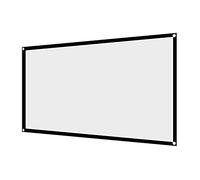 BAFOVY Hoja de Pantalla de 16:9, Pantalla de Proyección Blanca Plegable Portátil sin Arrugas con Borde Negro para Películas de Camping en Interiores y Exteriores de 120 Pulgadas (60 Pulgadas)