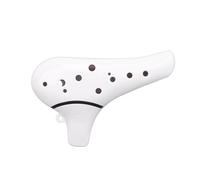 BAFOVY Instrumento Musical de 12 Hoyos, C Ocarina, C Tone AC Ocarina ABS Resina con Boquilla de Soplado Liso Cómodos Agujeros para Dedos para Profesionales para Principiantes (WHITE)
