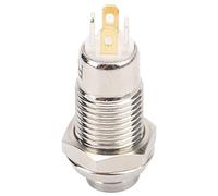 BAFOVY Interruptor de Botón Pulsador de 8 Mm, Botón Pulsador Impermeable de Acero Inoxidable 3 V 1 A Momentáneo sin Contacto IP65 para Uso Inicial del Equipo de Control de Acceso Al Timbre (YELLOW)