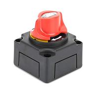 BAFOVY Interruptor de Desconexión de BateríA, Aislador de BateríA ABS 12 V 24 V 300 A ON OFF con Terminales de Latón Estañado, Cubierta Trasera, Control de Perilla para Coche, RV, Yate Marino