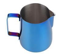 BAFOVY Jarra Coffee Art Jarra Latte Art de Acero Inoxidable 304, 350 Ml, Pico de águila, Ergonómico, Diseño de una Pieza para el Hogar, café, Barista, Espuma de Leche (350ML titanio azul-304)