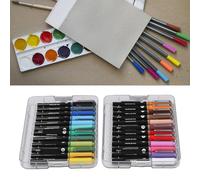 BAFOVY Juego de 24 Rotuladores Acrílicos de 24 Colores, Paquete de Rotuladores de Pintura Acrílica, Juego de Artísticos, sin Necesidad de Agitar, para Múltiples