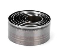 BAFOVY Juego de 7 Perforadores de Cuero, Juego de Punzones Redondos de 20 Mm a 50 Mm, Corte Preciso con Caja de Almacenamiento para Manualidades de Cuero, Billetera, Cinturón, Bolsos y Usuarios de