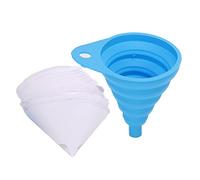 BAFOVY Juego de Coladores de Pintura con Embudo de Pintura 101PCS 150um Filtro de Papel de Malla de Nailon Embudo Plegable de Silicona para Pistola Pulverizadora de Filtrado de Resina Pulverizador