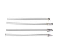 BAFOVY Juego de Fresas Giratorias de Carburo Extendido, Cabezal de Rectificado de Acero de Tungsteno, 4 Piezas, Vástago de 1,4 Pulgadas, HRC70, 150 Mm de Largo, para Cortar, Tallar, Portar con