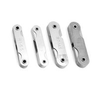 BAFOVY Juego de Medidores de Radio, Calibre de Filete de Acero Inoxidable, Paquete de 4 para Medición Cóncava Convexa en Herramientas y Fabricación de Troqueles con Rango R0,3-25 Mm, Inspección de