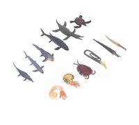 BAFOVY Juguetes en Miniatura de Animales Marinos Prehistóricos, 12 Piezas, Figuras de Océano Antiguo de PVC Hechas a Mano, con Decoración Educativa de Exhibición para Niños (LB 1116)
