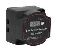 BAFOVY Kit de Aislador de BateríA Dual, Kit de relé de Carga Dividida ABS Retardante de Llama 12 V 140 A, VSR Manual Automático con Pantalla LED IP68, Cable de 5 M para RV Barco Camión Coche