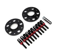 BAFOVY Kit de Espaciador de Rueda Centrado en el Cubo, 15 Mm, 0,6 Pulgadas, con Pernos de Rueda, Aluminio 6061 T6, Mecanizado CNC para 1, 3, 5, 6, 7, 8, Serie Z3, Z4, Z8, M3, M5, X1 (Black)