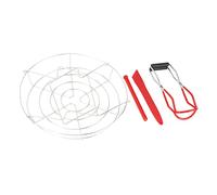 BAFOVY Kit de Iniciación de Suministros de Conservas, Kit de Herramientas de Acero Inoxidable para Conservas Caseras con Tapa Elevadora de Tarros, Varita para Hacer Burbujas y Pinzas para Tarros,