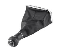 BAFOVY Kit de la Perilla de Traspaso de Engranaje de 5 Velocidades con Borde Cromado y Tapa Negra para el 1999-2004 Causa de Reemplazo de Ajuste Directo Pastilla de Engranaje de