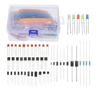 BAFOVY Kit Surtido de Componentes Electrónicos de 1400 Piezas, Caja de Almacenamiento ABS con 1 Resistencias de 4 W, Condensadores y Transistores de Diodos LED, Juego de Iniciación de Valor Múltiple