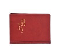 BAFOVY Libro de Colección de Monedas Álbum de Monedas de Bolsillo de PVC 120 Bolsillos Cubierta de PU Diseño de Solapa Transparente 15 X 11 Cm para Coleccionistas de Almacenamiento de de Familiares