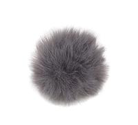 BAFOVY Manguito de Viento Lavalier, Manguito de Parabrisas de Micrófono de Piel Artificial, Reducción de Ruido del Viento, Apertura de 0,5 Cm para Micrófonos Lavalier con Clamp/Holder (GREY)