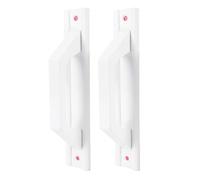 BAFOVY Manija de Puerta de Granero Suave, Ideal para Múltiples Tipos de Puerta con Aleación de Aluminio Premium, Diseño Moderno Minimalista para de Vidrio, Gabinete, Muebles (WHITE)