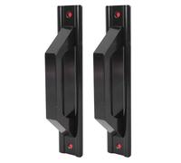 BAFOVY Manija de Puerta de Granero Suave, Ideal para Múltiples Tipos de Puerta con Aleación de Aluminio Premium, Diseño Moderno Minimalista para de Vidrio, Gabinete, Muebles (BLACK)