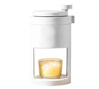 BAFOVY Máquina Manual de Hielo Raspado, Manivela de Plástico y Vidrio para Hacer Conos de Nieve con Hoja de Acero Inoxidable, Trituradora de Hielo de 144 X 261 Mm para Bebidas Caseras, Cocina, Postres