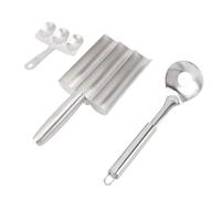 BAFOVY Máquina para Hacer Albóndigas Triple de Cocina, Herramienta para Hacer Albóndigas de Carne de Acero Inoxidable, Hace 3 a la Vez, Superficie Antiadherente, Largo, Apto para Lavavajillas para