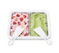 BAFOVY Máquina para Hacer Helado Enrollado, Máquina para Enrollar Helado, Bandeja de Enrollado de Acero Inoxidable 304 de Doble Bandeja para Yogur, Gelato y Sorbete Caseros DIY co