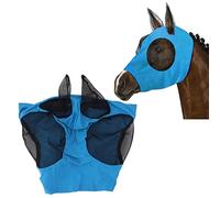 BAFOVY Masilla de Moscas de la Elección de la Opción Profesional con Nariz y Oídos Largos, Azul del Pacífico, Protección contra Moscas de Caballos para Ponis, Caballos para Adultos y (Blue)