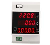 BAFOVY Medidor de Energía Digital, Factor de Potencia Activo de DIN Rail Medidor de Energía Multifuncional para Uso en el Hogar e Industrial, No Se Necesita Transformador Externo, Alta Precisión de
