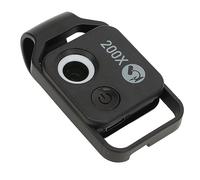 BAFOVY Microscopio de Bolsillo HD de 200x con Cámara de Abrazadera a Teléfono, LED, Aumento de 200x, Batería Incorporada, Ajustable para iOS, para la Evaluación de Laboratorio, Joyería