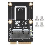 BAFOVY Mini PCI E a M.2 WiFi Adaptador, Tarjeta WLAN Módulo WiFi Convertidor de Red Inalámbrica con 4 Interfaz de Antena No Se Necesitan Controladores para AX200 9260 8265 8260