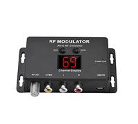 BAFOVY Modulador RF Convertidor AV a RF ABS Modulador UHF Compacto 471,25 MHz a 885,25 MHz PAL NTSC Seleccionable Alimentado por USB para TV Doméstica DVD DVR Set Top Box Sharing