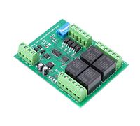 BAFOVY Módulo de relé de 4 Canales, Placa de Módulo de relé CC 12 V, Velocidad de Baudios del Conjunto de Comandos, Soporte Paralelo de 64 Dispositivos, Protección contra Sobretensiones TVS para