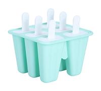 BAFOVY Molde para Helado Fabricantes de Helados de Silicona 4 o 6 Rejillas Verde Molde para Golosinas Congeladas DIY para Niños y Adultos Reutilizable Fácil Liberación para Jugo Yogur Fruta Uso en
