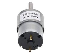 BAFOVY Motorreductor Aluminio Latón DC 12V Motorreductor con Codificador Hall Transmisión Estable Diseño Compacto Capacidad de Carga para Robot Cerradura Electrónica Cortina Eléctrica (200RPM)
