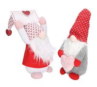 BAFOVY Muñeca Enana sin Rostro Muñeca Decorativa Algodón PP 14 X 12 X 33 Cm Adorno de Escritorio para el Hogar Escritorio Sofá Librería Ventana Parejas Día de San Valentín Cumpleaños Aniversario