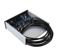 BAFOVY Panel Frontal USB SuperSpeed, Calidad Nueva, Soporte HD-, Super Speed, Plug & Play, Compatibilidad para WinXP 2003 Vista 2008/7 32 64bit Mac, con Puerto Mic/SPK y