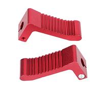 BAFOVY Pedales de Reposapiés de Aleación de Aluminio Rojo Pedales de Reposo de Pie Peinas para Bicicleta de Bolsillo de Carreras de 2 Tiempos con Textura Antideslizante Instalación Fácil