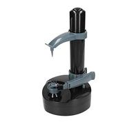 BAFOVY Pelador de Patatas Eléctrico, Pelador de Frutas Giratorio Automático ABS con 2 Cuchillas, de Verduras de Altura Ajustable, Herramienta de Cocina con Pilas para Cocineros Caseros (BLACK)