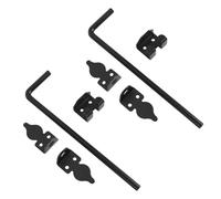 BAFOVY Pestillo de Suelo para Puerta, Barra de Caída Resistente de 12.0 in con Recubrimiento en Polvo Negro, Perno de Puerta de Acero Al Carbono Sólido para Vallas de Dobles de Metal de Madera, Tope