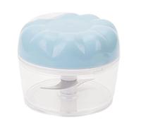 BAFOVY Picadora de Ajos Picadora de Ajos Manual ABS Acero Inoxidable Mini 9 X 7 Cm con Cordón Cuerpo Transparente Base Antideslizante para Cocina Cocina Casera Preparación de Comidas (BLUE)