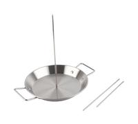 BAFOVY Pincho Vertical de Acero Inoxidable con Base de Cuenco de 3 Púas para Barbacoa (Acero inoxidable)