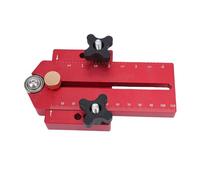 BAFOVY Plantilla Delgada para Sierra de Mesa, Plantilla de Aleación de Aluminio con Rango Ajustable de 0-110 Mm para Corte Transversal de Precisión, Se Adapta a Pistas con Ranura en T de 3/8x3/4 y