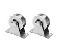 BAFOVY Polea de Rueda, Bloque de Polea Simple de Acero Inoxidable, Carga de 100 Kg con Rodamientos Dobles, Silenciosa de 45 Mm para Pared, Techo, Tendedero, Sombrilla, Planta Colgante