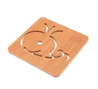BAFOVY Posavasos de Madera Hueca, Tapete de Aislamiento Térmico de Madera Engrosada, Tapete Antideslizante para Tazas y Tazones con Borde Pulido, Protector de Mesa Liviano para Uso en Cocina, (#1)