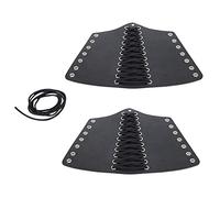 BAFOVY Punk Bracer, Material Cómodo y Elegante, 2 Sets para Motociclistas, Cazadores, Ejercicios de Artes Marciales, Incluso Actores de Cine con Cordero Ajustable, Mejora de Encanto Masculino