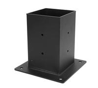 BAFOVY Soporte para Cenador, Soporte de Pérgola Galvanizado para Poste de Madera de 3,6 Pulgadas, Resistente con Recubrimiento en Polvo Totalmente Soldado para Patio, Parque, Restaurante, Marco de