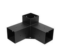 BAFOVY Soporte para Cenador, Soporte de Pérgola Galvanizado para Poste de Madera de 3,6 Pulgadas, Resistente con Recubrimiento en Polvo Totalmente Soldado para Patio, Parque, Restaurante, Marco de