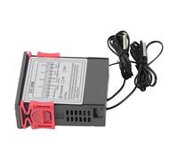 BAFOVY STC-3008 DUAL PANTALLA DUAL DIGITA Termostato Digital, Regulador de Controlador de Temperatura de Carcasa de la Carcasa del Retardante de la Llama para Granja, Refrigerador, Invernadero