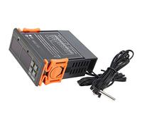 BAFOVY STC-3008 DUAL PANTALLA DUAL DIGITA Termostato Digital, Regulador de Controlador de Temperatura de Carcasa de la Carcasa del Retardante de la Llama para Granja, Refrigerador, Invernadero (12V)