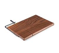 BAFOVY Tabla Ralladora de Queso Cortadora de Queso de Alambre de Acero Inoxidable con Madera de Sapele 25 X 17,5 X 1,8 Cm Base Antideslizante de Fácil Agarre para Cocina Preparación de Pan y (GREEN)