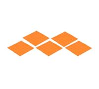 BAFOVY Tablero Ciego de Goma Línea de Pavimentación Táctil 5 Piezas 15,4 X 15,4 Pulgadas Superficie Convexa Antideslizante Fácil de Limpiar para Aceras Ciegas Pasajes de Metro Estaciones de (ORANGE)