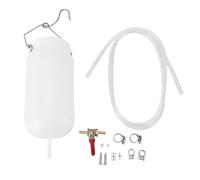 BAFOVY Tanque de Auxiliar, Tanque de Gasolina para Motocicleta de 1 Litro con Válvula de Cierre Mejorada y Cadena de Montaje, para Viajes Largos y Ajuste del Carburador